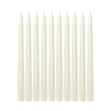 10-Pack Taper Candles Premium Wax Design Ivory - Unscented Candles#whtbkgd_99