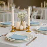 10-Pack Taper Candles Premium Wax Design Ivory - Unscented Candles