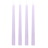 Set of four lavender taper candles #whtbkgd