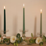 12 Pack Mixed Sage Green Premium Wax Taper Candles, Unscented Candles - 10inch