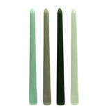 12 Pack Mixed Sage Green Premium Wax Taper Candles, Unscented Candles - 10inch#whtbkgd