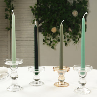 <h3 style="margin-left:0px;"><strong>Mixed Sage Green Wax Taper Candles for Elegant Events</strong>