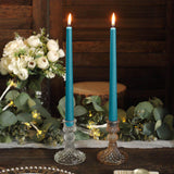 12 Pack | 10inch Navy Blue Premium Wax Taper Candles, Unscented Candles