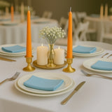 10-Pack Taper Candles Premium Wax Design Orange - Unscented Candles