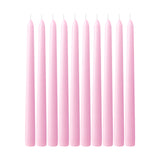 10-Pack Taper Candles Premium Wax Design Pink Unscented Candles 10\"_99