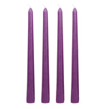 12-Pack Taper Candles Premium Wax Design Purple - Unscented Candles for Upscale Settings#whtbkgd