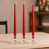 10 Pack Red 10inch Premium Wax Taper Candles, Unscented Candles
