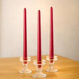 10 Pack Red 10inch Premium Wax Taper Candles, Unscented Candles