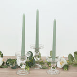 12 Pack Sage Green Premium Wax Taper Candles, Unscented Candles - 10inch