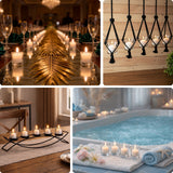 Elegant candle arrangements for various settings and occasions.