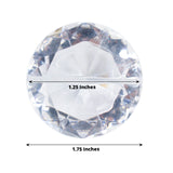 10 Pack | 1.75inch Clear Plastic Diamond Shaped Place Card Holder Stands