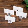 10 Pack | 1.75inch Clear Plastic Diamond Shaped Place Card Holder Stands