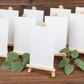 Pack of 10 | 7" Natural Small Rustic Place Card Table Number Holders
