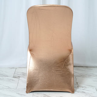 Rose Gold Spandex Banquet Chair Cover