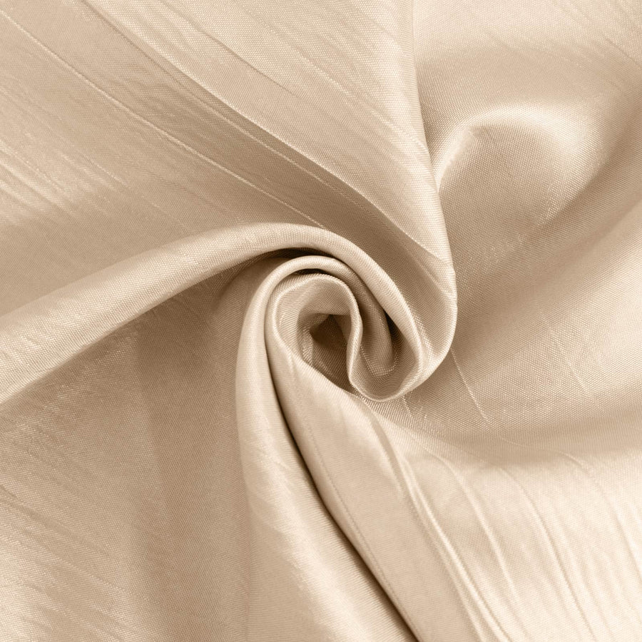 Beige Crinkle Crushed Taffeta Banquet Chair Cover, Reusable Wedding Chair Cover#whtbkgd