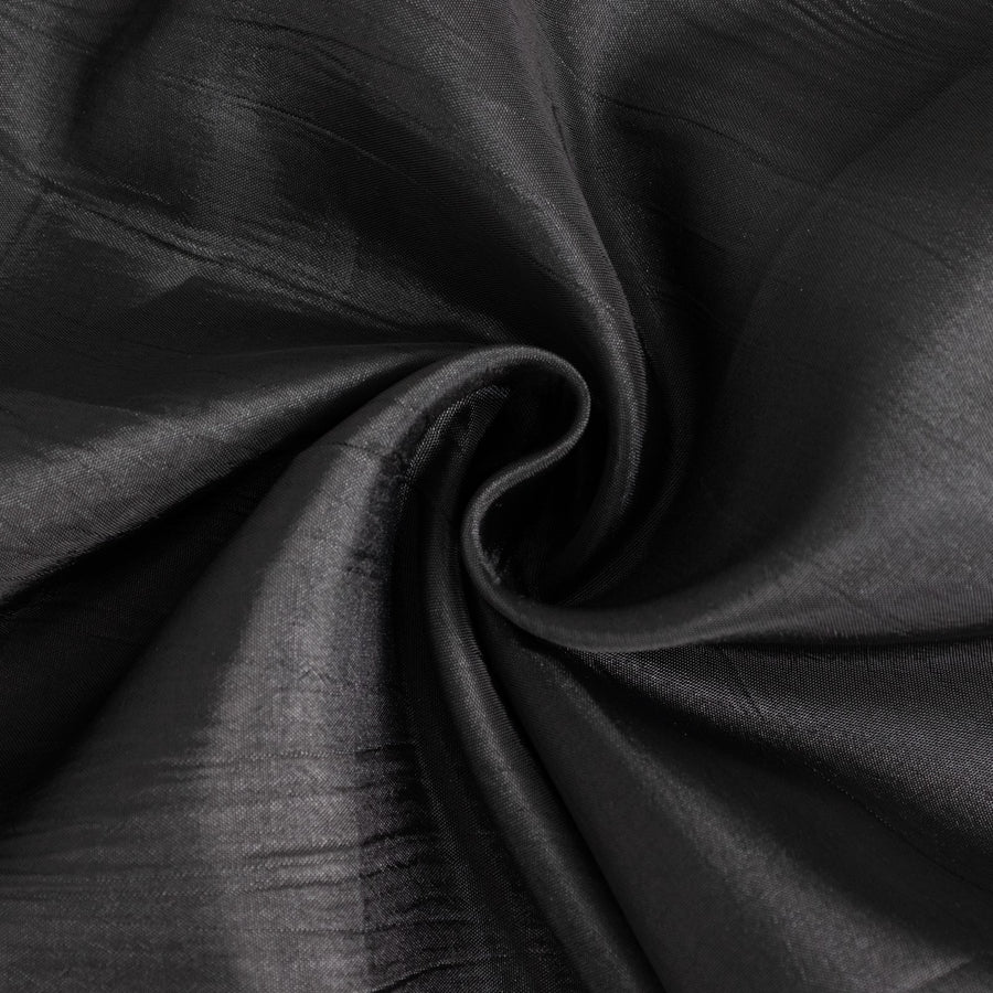 Black Crinkle Crushed Taffeta Banquet Chair Cover, Reusable Wedding Chair Cover#whtbkgd