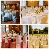White Crinkle Crushed Taffeta Banquet Chair Cover, Reusable Wedding Chair Cover