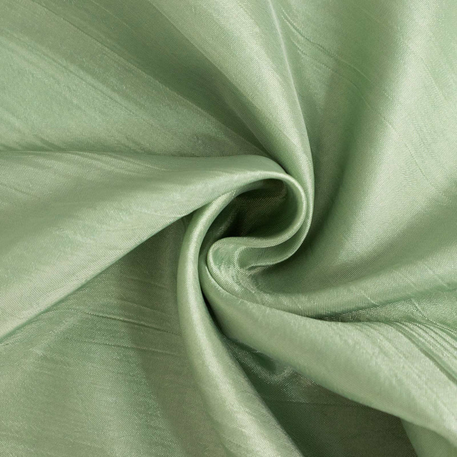 Sage Green Crinkle Crushed Taffeta Banquet Chair Cover, Reusable Wedding Chair Cover#whtbkgd