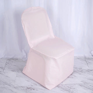 <span style="background-color:transparent;color:#000000;">Elegant Blush Polyester Banquet Chair Covers</span>