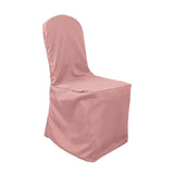 10 Pack Dusty Rose Polyester Banquet Chair Covers