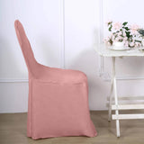 10 Pack Dusty Rose Polyester Banquet Chair Covers