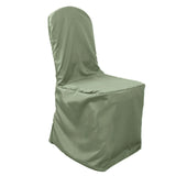 10 Pack Dusty Sage Green Polyester Banquet Chair Cover#whtbkgd