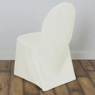 <h3 style="margin-left:0px;"><strong>Premium Ivory Polyester Banquet Chair Covers</strong>