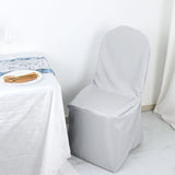 Elevate Your Event with the Silver Polyester Banquet Chair Cover