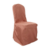 10 Pack Terracotta (Rust) Polyester Banquet Chair Cover#whtbkgd