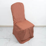 10 Pack Terracotta (Rust) Polyester Banquet Chair Cover