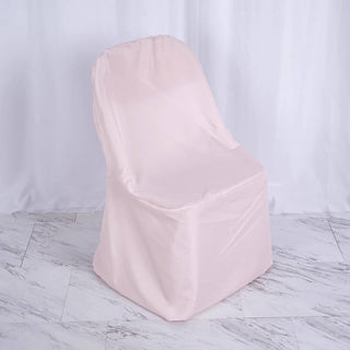 <h3 style="margin-left:0px;"><strong>Elegance and Practicality Combined with Blush Polyester Folding Chair Covers</strong>