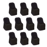 10 Pack Black Polyester Folding Chair Covers, Reusable Stain Resistant Slip On Chair Covers#whtbkgd