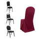 Burgundy Stretch Slim Fit Scuba Banquet Chair Cover, Wrinkle Free Durable Slip On Chair Cover