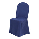 Navy blue chair cover for banquet or event seating #whtbkgd