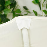 Spandex Folding Chair Cover Ivory with Ruched Swag Back and Foot Pockets – Fitted Stretch Slipcover