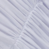 Spandex Folding Chair Cover White with Ruched Swag Back and Foot Pockets – Fitted Stretch Slipcover