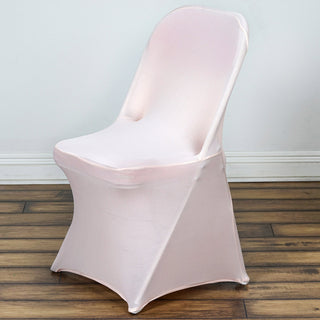 <h3 style="margin-left:0px;"><strong>Elevate Your Event with Blush Spandex Folding Chair Covers</strong>