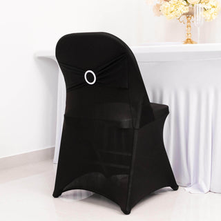 <h3 style="margin-left:0px;"><span style="background-color:transparent;color:#000000;">Beautiful Black Spandex Folding Slip On Chair Covers</span>