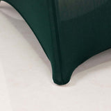 Hunter Emerald Green Spandex Folding Chair Covers with Silver Rhinestone Buckled Sash Band