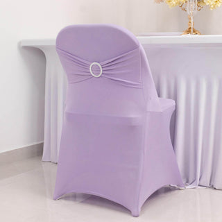 <h3 style="margin-left:0px;">Beautiful Lavender Lilac Spandex Folding Slip On Chair Covers