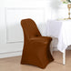 Cinnamon Brown Spandex Stretch Fitted Folding Slip On Chair Cover - 160 GSM