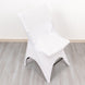 White Premium Spandex Wedding Chair Cover With 3-Way Open Arch, Fitted Stretched