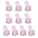 10 Pack Pink Spandex Folding Slip On Chair Covers, Stretch Fitted Chair Covers - 160 GSM