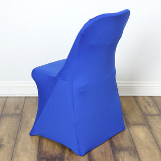 Upgrade Your Event with the Royal Blue Spandex Stretch Fitted Folding Chair Cover
