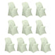 10 Pack Sage Green Spandex Folding Slip On Chair Covers, Stretch Fitted Chair Covers - 160 GSM