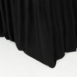 Black Spandex Pleated Lifetime Folding Chair Cover – Stretch Slipcover with Floor-Length Skirt