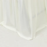 Ivory Spandex Pleated Lifetime Folding Chair Cover – Stretch Slipcover with Floor-Length Skirt
