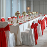 White Spandex Pleated Lifetime Folding Chair Cover – Stretch Slipcover with Floor-Length Skirt