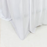 White Spandex Pleated Lifetime Folding Chair Cover – Stretch Slipcover with Floor-Length Skirt