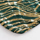 Hunter Emerald Green Gold Spandex Fitted Banquet Chair Cover With Wave Embroidered Sequins
